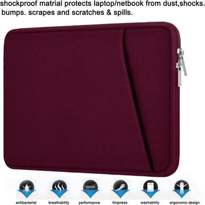 Laptop Sleeve, Durable Briefcase Shockproof Protective Case, Handbags Portable Laptop Bag for 15.6 inch HP Dell Asus Lenovo Notebook Computer with Front Pocket, Black