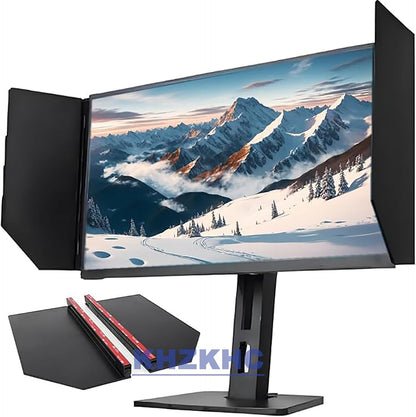 Anti-Glare Computer Monitor Sunshade, Adjustable Monitor Hood Sunshade,Desktop Computer Screen Hood, Privacy Protection Side Panel, 24inch Adjustable, for Office, Playing Games