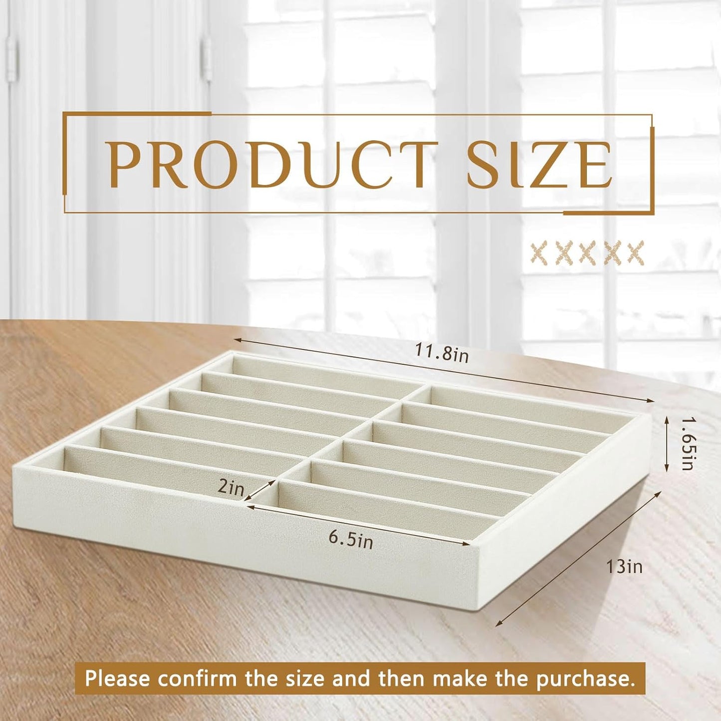 Amylove 4 Pcs Gray Sunglass Organizer Trays 4 Grids Velvet Glasses Holder Jewelry Display Organizer Eyeglasses Storage Box Drawer