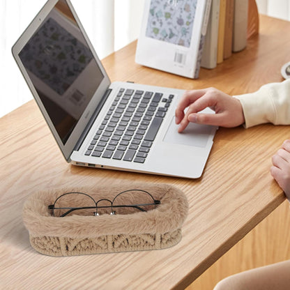 Glasses Holder,Anti-scratch Plush Lined Eyeglass Holder Stand for Nightstand Desk Storage Organizer