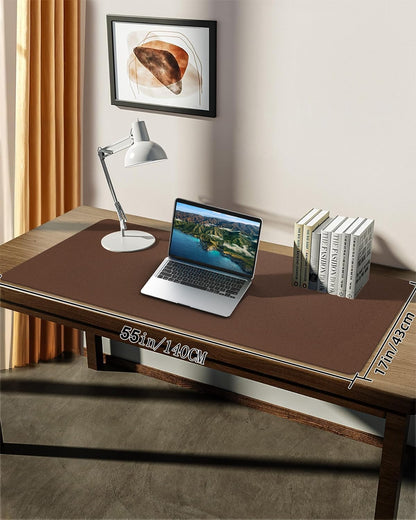 Leather Desk Pad Protector, Office Desk Mat, Large Mouse Pad, Non-Slip PU Leather Desk Blotter, Laptop Desk Pad Desk Accessories for Office and Home (Black, 40" x 17")