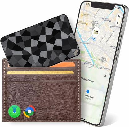 Bluetooth Wallet Tracker Card for iOS & Android, Apple Find My & Google Find Hub Compatible, Rechargeable Slim Credit Card Locator, 100dB Alarm, No Subscription