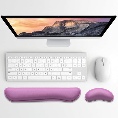 Dapesuom Enlarge Keyboard Wrist Rest, Memory Foam Keyboard Wrist Cushion for Computer Desk Mats Support, Pain Relief Ergonomic Mouse Pad Rests with Non-Slip Base for Gaming, Laptop, Radiant Orchid