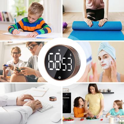 BlueSnail Kitchen Timer with LED Digital Display Smart Efficana for Home Classroom Gym Office, Volume and Brightness Adjustable Productivity Timer