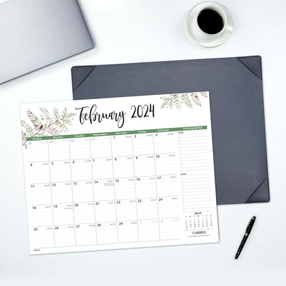 Large Desk Calendar 2026 with Desktop Mat, Cabbrix Desk Pad Calendar 22 x 17 Inch Covering January 2026 to June 2027, Desk Blotter Calendar 2026 for Home School and Office