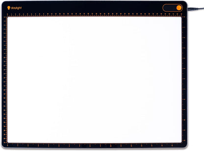 Daylight Tabla XL™ A3 LED Light Pad - 6,800 Lux Ultra Bright, 3-Step Dimmable, Edge-to-Edge Illumination, Non-Scratch Surface, Aluminum Frame, Tracing Pad for Artists, Quilting, Vinyl Weeding