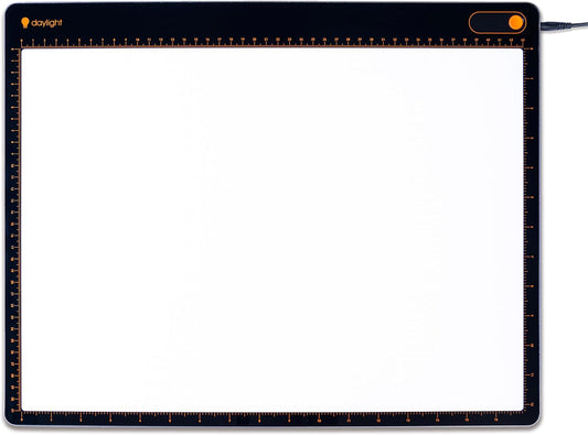 Daylight Tabla XL™ A3 LED Light Pad - 6,800 Lux Ultra Bright, 3-Step Dimmable, Edge-to-Edge Illumination, Non-Scratch Surface, Aluminum Frame, Tracing Pad for Artists, Quilting, Vinyl Weeding