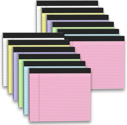 2 Pcs Note Pads 11" x 9.5" Legal Pads College Ruled Notepad Micro Perforated Writing Pads White Lined Paper 80GSM College Ruled Paper Pad of Paper 30 Sheets Notebook for School, To-Do Lists, Office