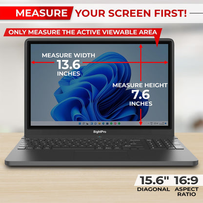 SightPro 24 Inch 16:9 Computer Privacy Screen Filter for Monitor - Privacy Shield and Anti-Glare Protector