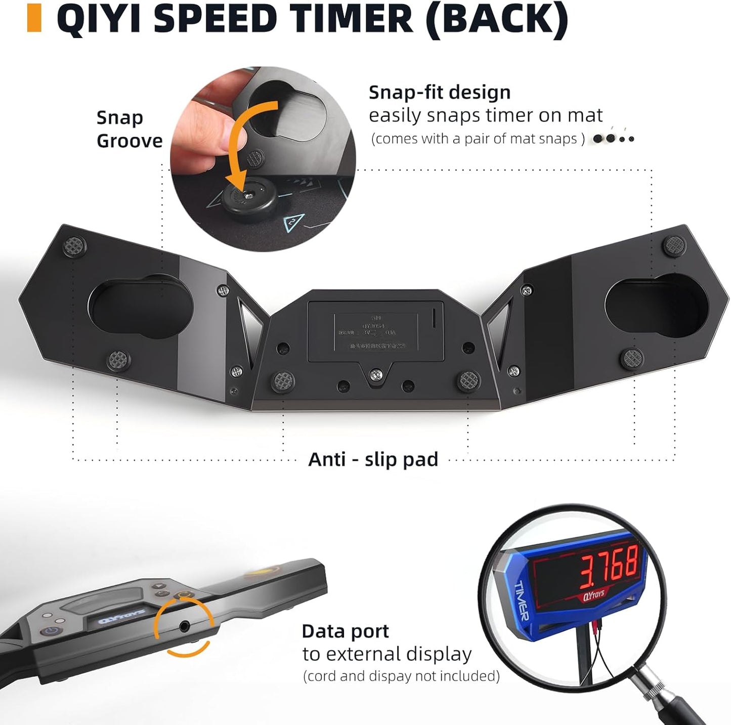 Professional Speed Cube Timer,Touch Control Timer with Display,Cube Race Stack Competition a Great Gift for Boys and Girls (Vermilion Bird)