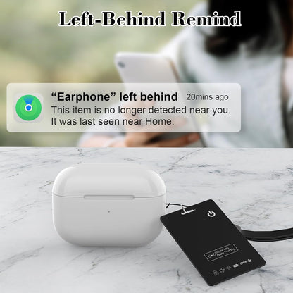 Fathers Day Dad Gifts, Ultra-Thin Wallet Tracker Card, Rechargeable 0.094in IP68 Waterproof Bluetooth Tracker for Wallets, Passport, Work with Apple Find My, Card Locator(iOS Only)