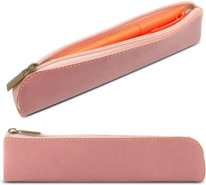 1 Piece Pen Holder Pouch Stationery Bag Portable Organizer Compact Premium Faux Leather Storage for Business Person
