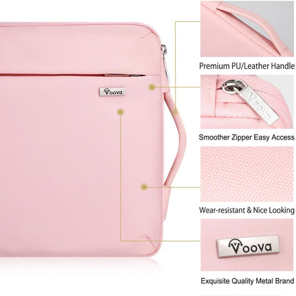 Voova Laptop Sleeve Case 15.6 16 Inch with Handle, 360° Protective Waterproof Slim Computer Bag Cover Compatible with MacBook Pro M2/M3/M4 16, HP Acer Lenovo Yoga ThinkPad Asus Laptop, Grey