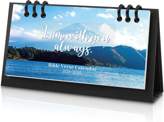 KONVINIT Small Desk Calendar 2026-2027, 6.3" x 3.1", 2026 Desk Calendar - Runs From January 2026 Until December 2027, 24 Months Mini Desktop Calendar for School, Home and Office Supplies