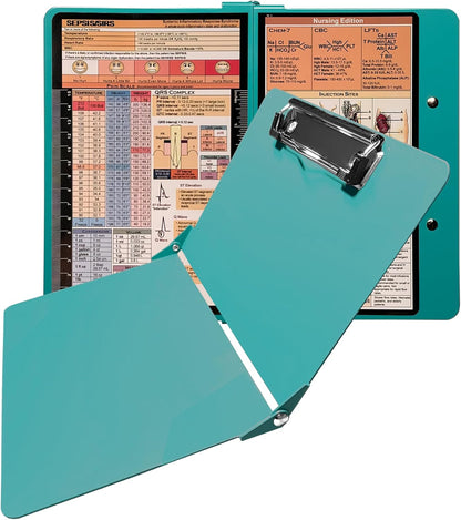 Nursing Clipboard Foldable, Nurse Clipboard, Nursing Clipboard for Nurse, Doctor, Medical Students (Teal)