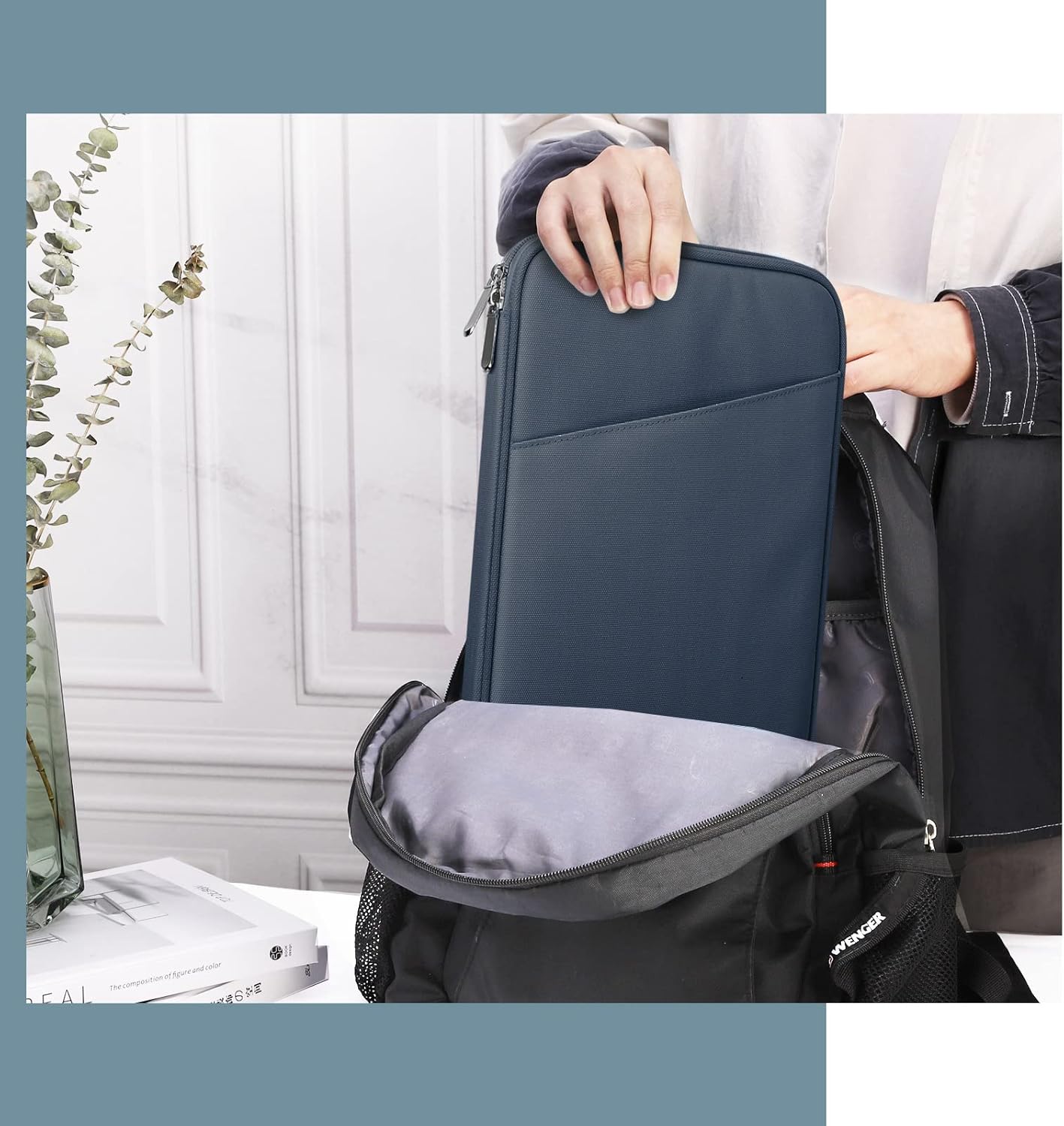 TiMOVO 9-11" Tablet Sleeve Bag for iPad 11-inch A16 2025, iPad 10.9"/10.2"| Air 11 Inch/5th/4th Gen. 10.9", Galaxy Tab A9+/A11Plus 11", Protective Bag with Pocket, Black