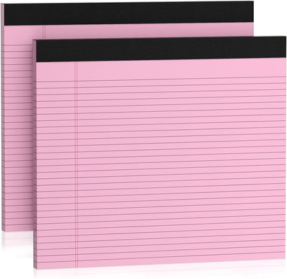 2 Pcs Note Pads 11" x 9.5" Legal Pads College Ruled Notepad Micro Perforated Writing Pads White Lined Paper 80GSM College Ruled Paper Pad of Paper 30 Sheets Notebook for School, To-Do Lists, Office