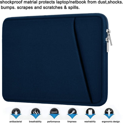 Laptop Sleeve, Durable Briefcase Shockproof Protective Case, Handbags Portable Laptop Bag for 15.6 inch HP Dell Asus Lenovo Notebook Computer with Front Pocket, Black