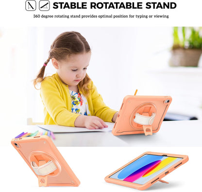 ProCase for iPad 11th Generation A16 2025/iPad 10th Generation Case 10.9 Inch 2022, Heavy Duty Shockproof Rugged Cover with Hand Strap 360 Degree Rotatable Kickstand Protective for iPad 11/10 -Black