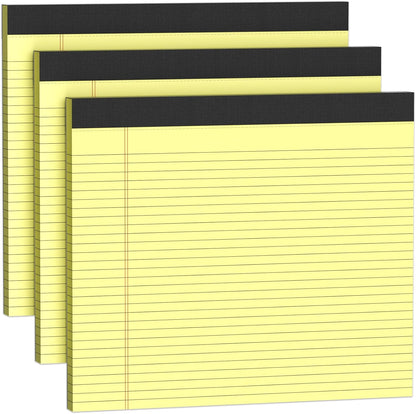 5 Pack Wide Legal Pads 11" x 9.5" Landscape Pink Purple Blue Green Yellow College Ruled Note Pad Narrow Ruled 30 Sheets per Notepad Perforated Writing Paper Thick Backboard Horizontal Pads of Paper