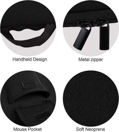 Keyboard Travel Bag Portable Keyboards Sleeve Shockproof Waterproof Keyboard Neoprene Case for Logitech Ergo K860 /Arteck Split Ergonomic Performance Wireless Mouse Combo
