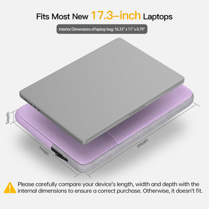 17 inch 360° Protective Laptop Case Sleeve for 2025 HP 17.3 Touchscreen Laptop,Envy 17,Pavilion 17,ASUS Vivobook 17, Shockproof Water-Resistant Computer Bag w/Accessory Pocket