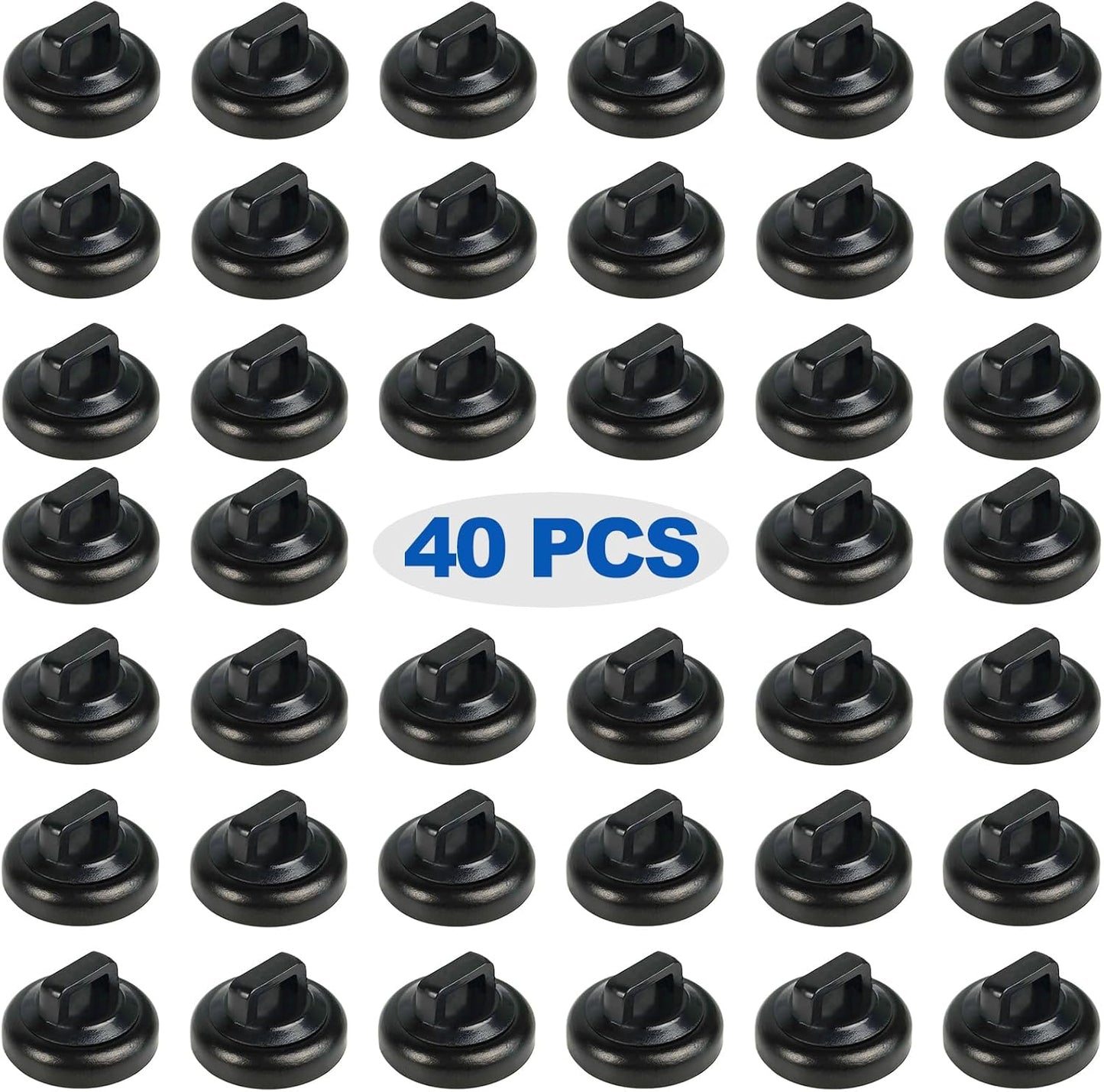 Magnetic Cable Zip Tie Mounts Clips Multipurpose Zip Ties Mount Base Holder Black Wire Cable Holder Mount Wire Clips Management for Home Office Marine Electrical Wiring (Black, 20 Piece)