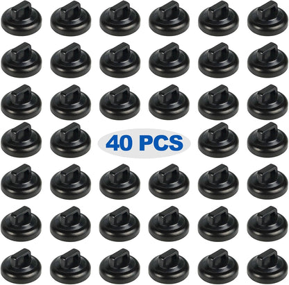 Magnetic Cable Zip Tie Mounts Clips Multipurpose Zip Ties Mount Base Holder Black Wire Cable Holder Mount Wire Clips Management for Home Office Marine Electrical Wiring (Black, 20 Piece)