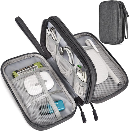 CAOODKDK Electronics Accessories Organizer Pouch Bag, Travel Universal Organizer for Cable, Charger, Phone, SD Card, Business Travel Gadget Bag