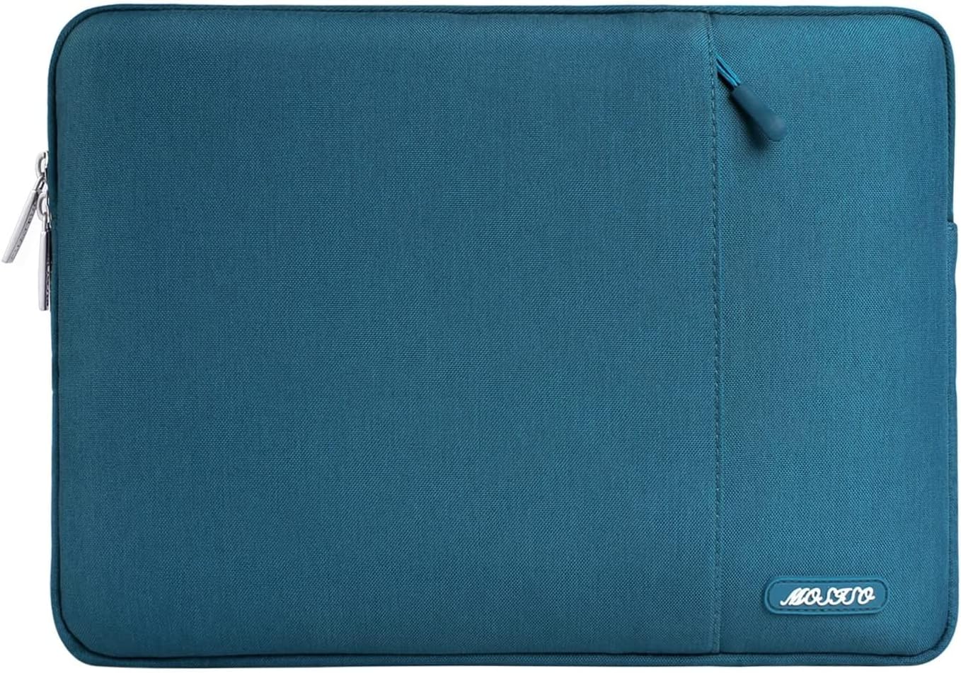 MOSISO Laptop Case 13.3 inch, 13-13.3 inch Laptop Sleeve Compatible with MacBook Air/Pro 13/Pro 14 M5 M4 M3 M2 M1, HP Dell ASUS Lenovo,Polyester Vertical Computer Sleeve Bag with Pocket, Antique Green - Colors B