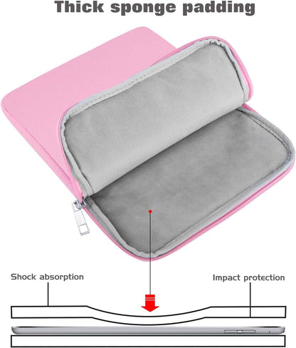 MoKo 7-8 Inch Tablet Sleeve Bag, Polyester Pouch Cover Case Fits iPad mini (A17 Pro) 8.3" 2024, iPad mini 6/5/4/3/2/1, Samsung Galaxy Tab S2 8.0, Tab A 8.0, ZenPad Z8s 7.9,Black
