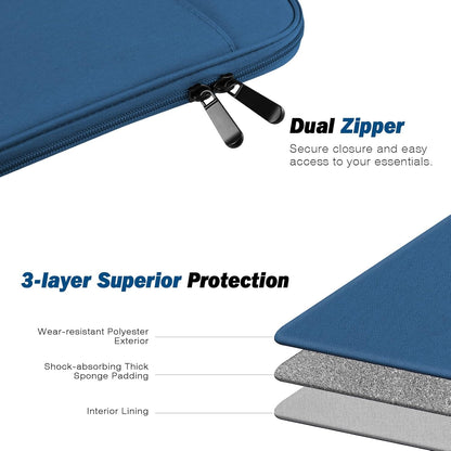 MoKo 9-11 Inch Tablet Sleeve Case, Fits New 11inch iPad Air M4/Pro M5, iPad A16 11", i-Pad 10/9/8/7th/Air 5/4th 10.9"/10.2", Tab S9/S8 11", Protective Bag Carrying Case with Pocket, Dark Gray