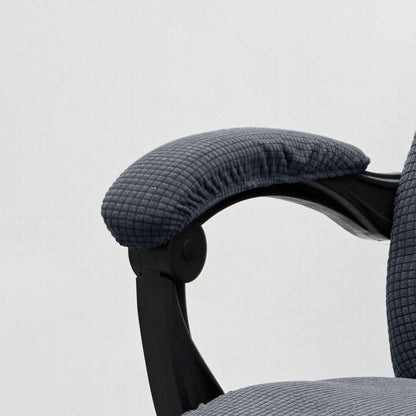 Melaluxe Stretch Office Chair Armrest Covers, Arm Rest Slipcovers (Black)