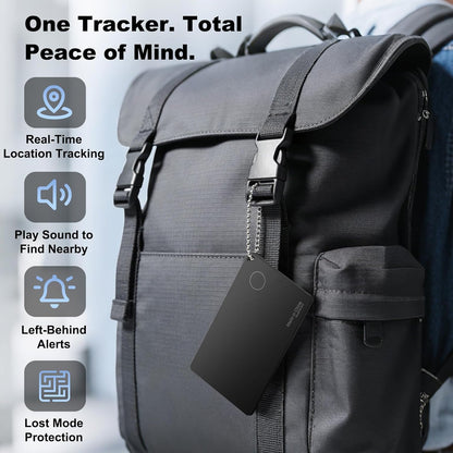 [Apple MFi Certified] Wallet Tracker Card for Apple Find My, 5+ Year Battery, iOS Only Bluetooth Item Finder, Ultra-Slim Smart Card Tracker for Wallet, Passport, Luggage, Purse & Backpack