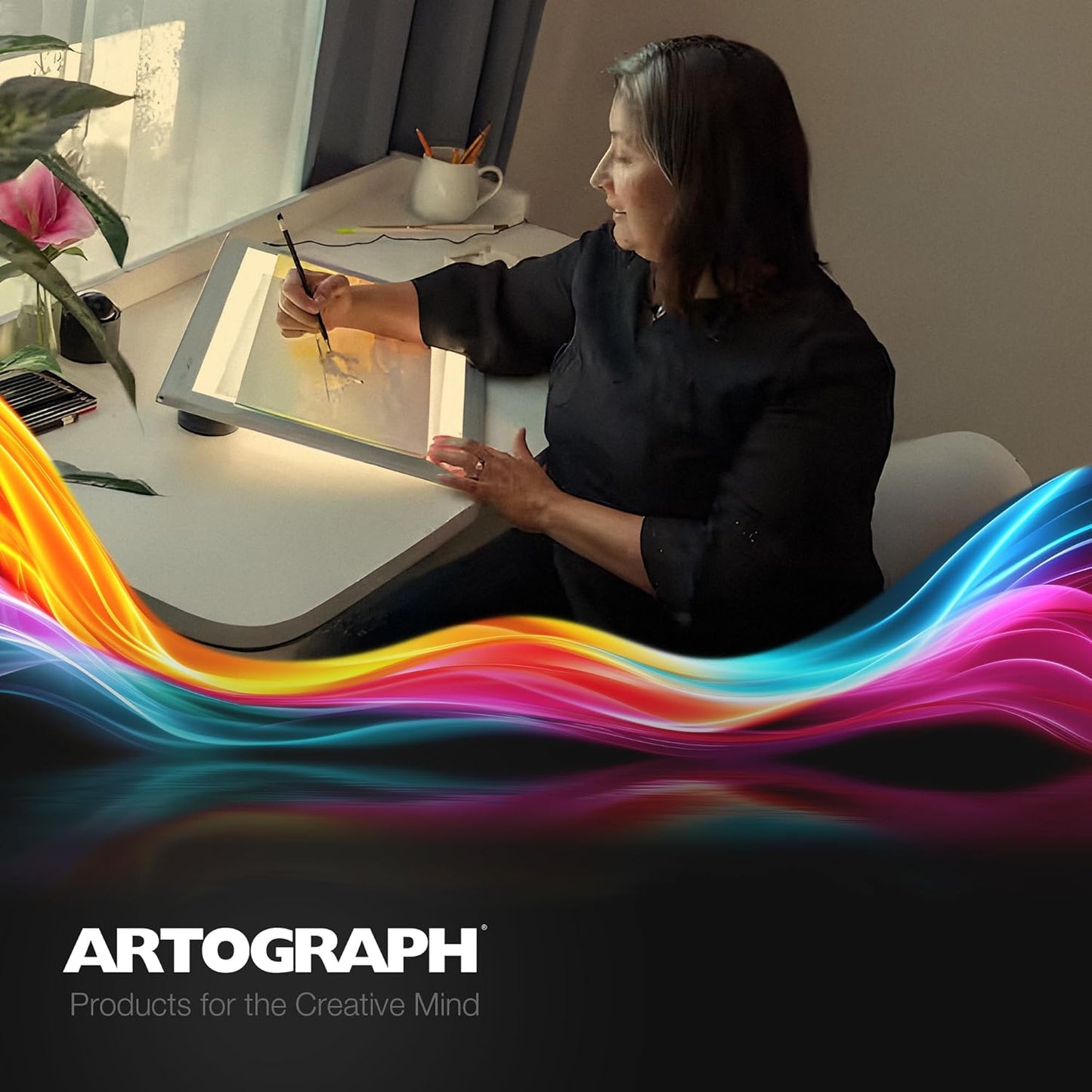 Artograph Thin LED Light Box, 17" x 12" Dimmable Drawing & Tracing Pad, LightPad 940 LX