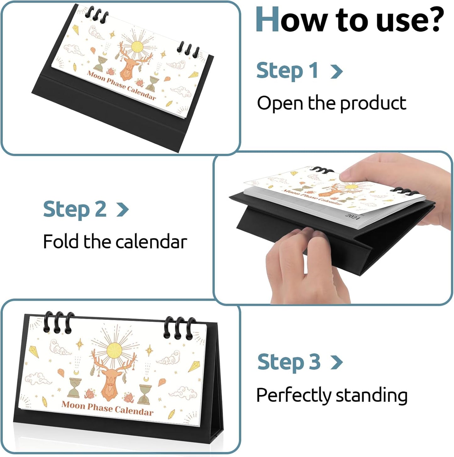KONVINIT Small Desk Calendar 2026-2027, 6.3" x 3.1", 2026 Desk Calendar - Runs From January 2026 Until December 2027, 24 Months Mini Desktop Calendar for School, Home and Office Supplies