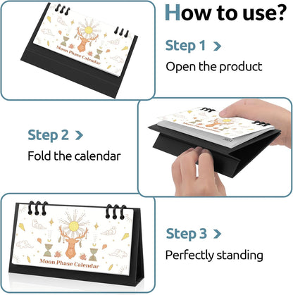 KONVINIT Small Desk Calendar 2026-2027, 6.3" x 3.1", 2026 Desk Calendar - Runs From January 2026 Until December 2027, 24 Months Mini Desktop Calendar for School, Home and Office Supplies