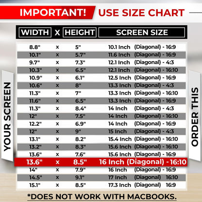 SightPro 16 Inch 16:10 Laptop Privacy Screen Filter - Computer Monitor Privacy Shield and Protector - High Clarity