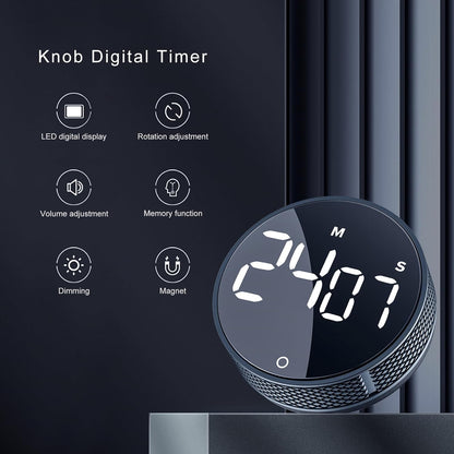 AVINIA Digital Kitchen Timers, Visual timers Large LED Display Magnetic Countdown Countup Timer for Classroom Cooking Fitness Baking Studying Teaching, Easy for Kids and Seniors White