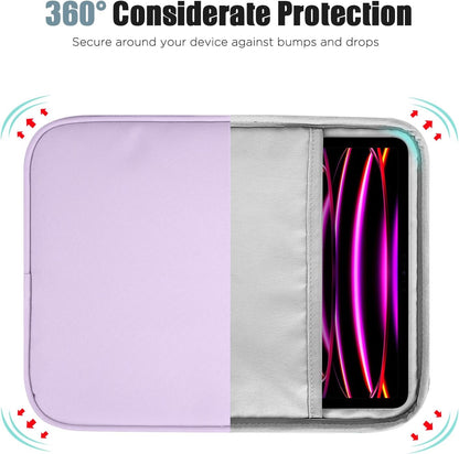 TiMOVO 9-11" Tablet Sleeve Bag for iPad 11-inch A16 2025, iPad 10.9"/10.2"| Air 11 Inch/5th/4th Gen. 10.9", Galaxy Tab A9+/A11Plus 11", Protective Bag with Pocket, Black