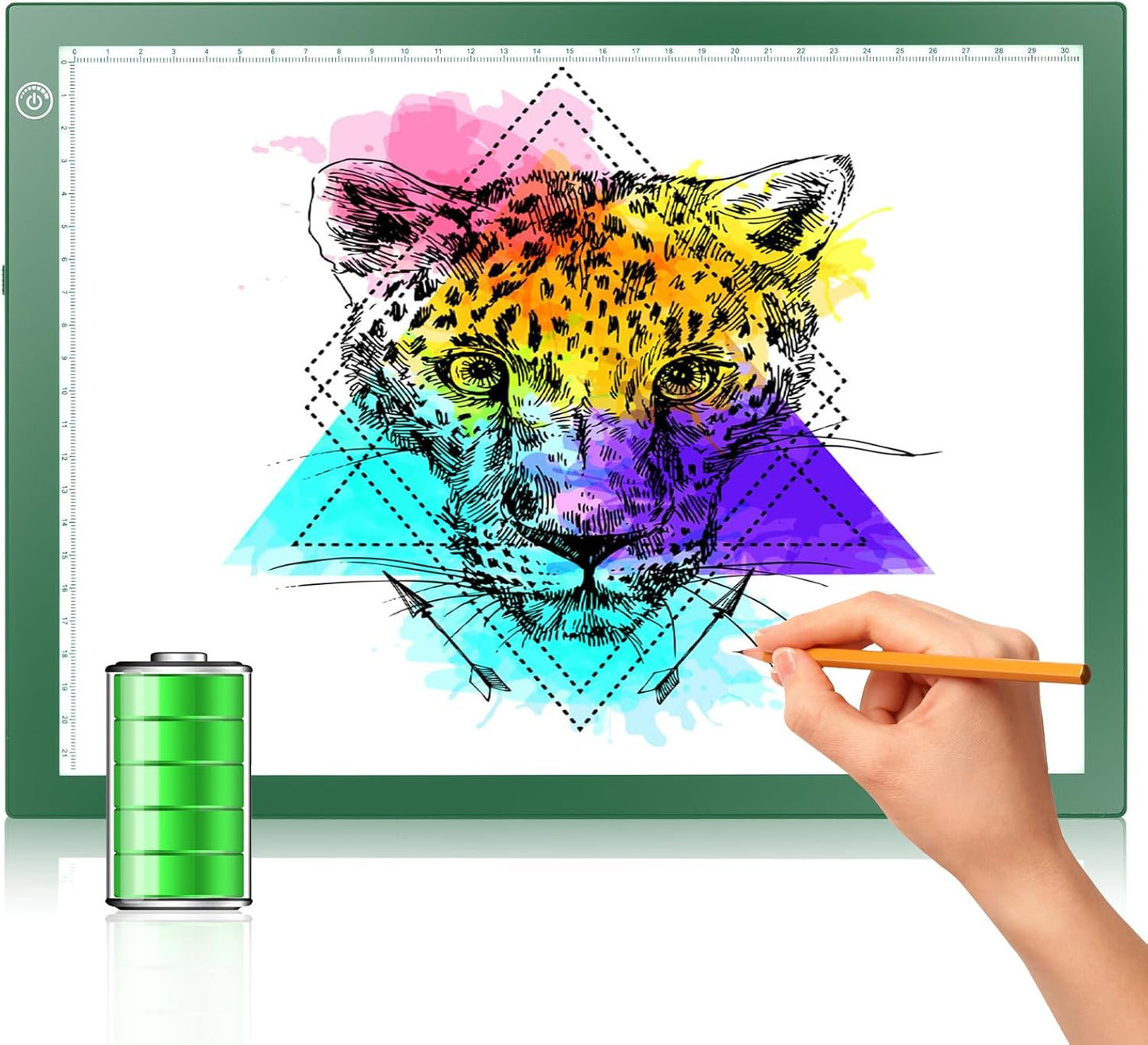 LitEnergy A3 Copy Light Board Tracing Box, Ultra-Thin Adjustable Drawing Tablet USB Power Artcraft LED Tracer Pad for Diamond Art Painting Accessories, Streaming, Sketching, Animation, Stenciling