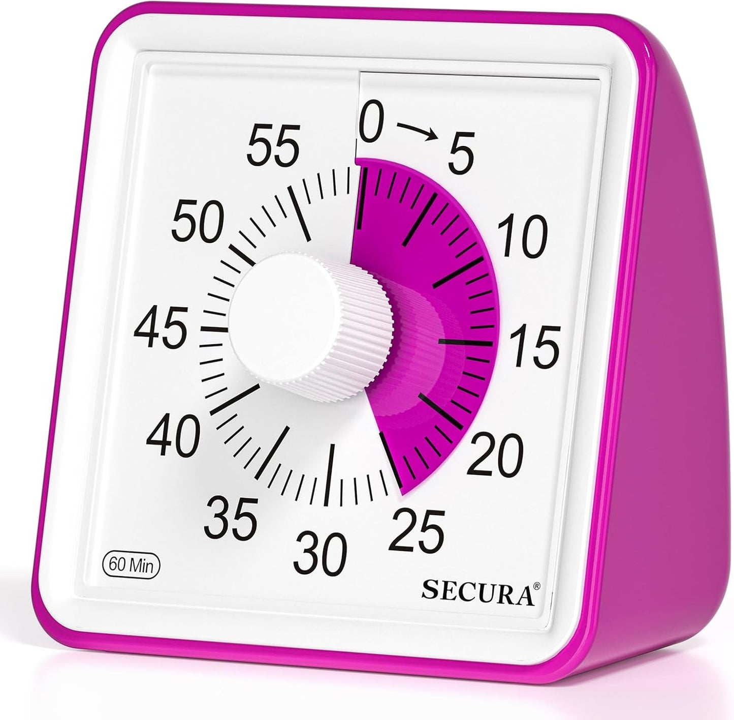 Secura 60-Minute Visual Timer, Classroom Timer, Countdown Timer for Kids and Adults, Time Management Tool for Teaching (Blue & Blue)
