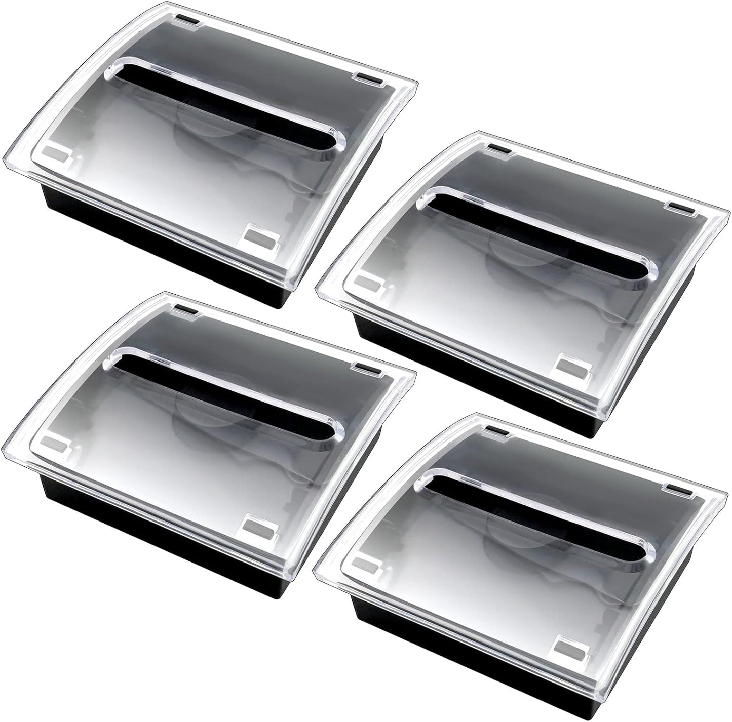 1 Pcs Pop Up Sticky Note Dispenser Sticky Note Holder Pop Up Note Dispenser Transparent Top for 3 x 3 Inch Sticky Notes School Office Home Store Black Base Clear Top (1)