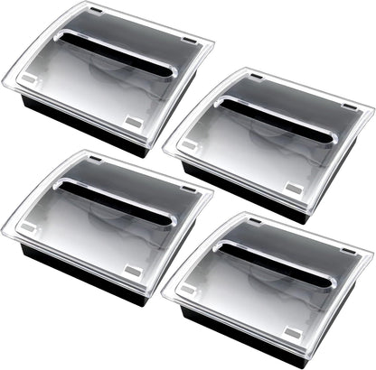 1 Pcs Pop Up Sticky Note Dispenser Sticky Note Holder Pop Up Note Dispenser Transparent Top for 3 x 3 Inch Sticky Notes School Office Home Store Black Base Clear Top (1)