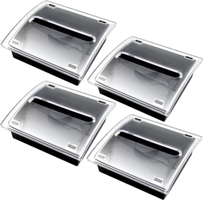 1 Pcs Pop Up Sticky Note Dispenser Sticky Note Holder Pop Up Note Dispenser Transparent Top for 3 x 3 Inch Sticky Notes School Office Home Store Black Base Clear Top (1)