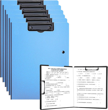 Clipboard Folder, 6 Pack A4 Foldable Clipboards File Folder Flip Writing Pad for Memo Form Document & School Office Work - Black