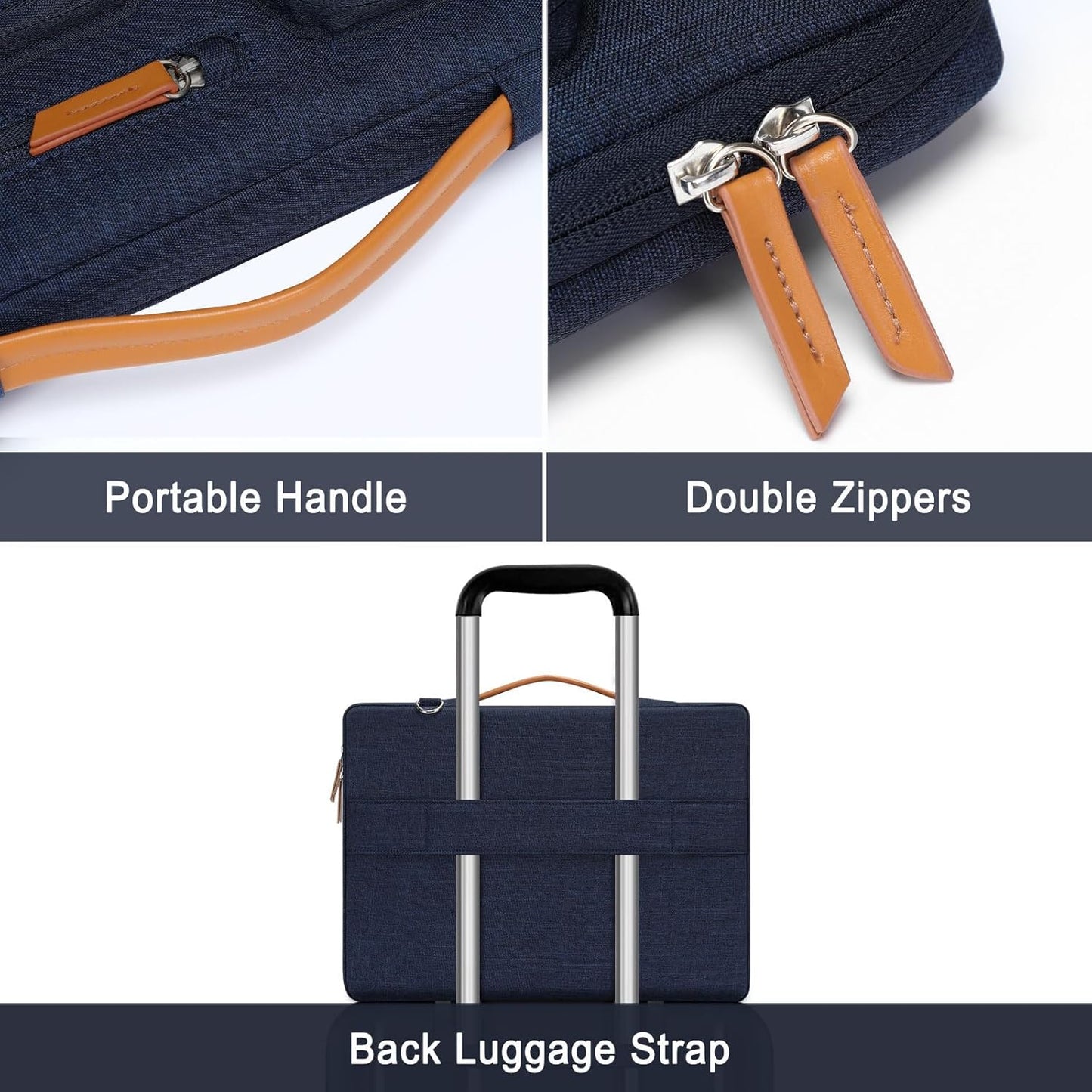 MOSISO 360 Protective Laptop Shoulder Bag,15-15.6 inch Computer Bags Compatible with MacBook Pro 16 inch, HP, Dell, Lenovo, Asus Notebook,Side Open Messenger Bag with 4 Zipper Pockets, Gray