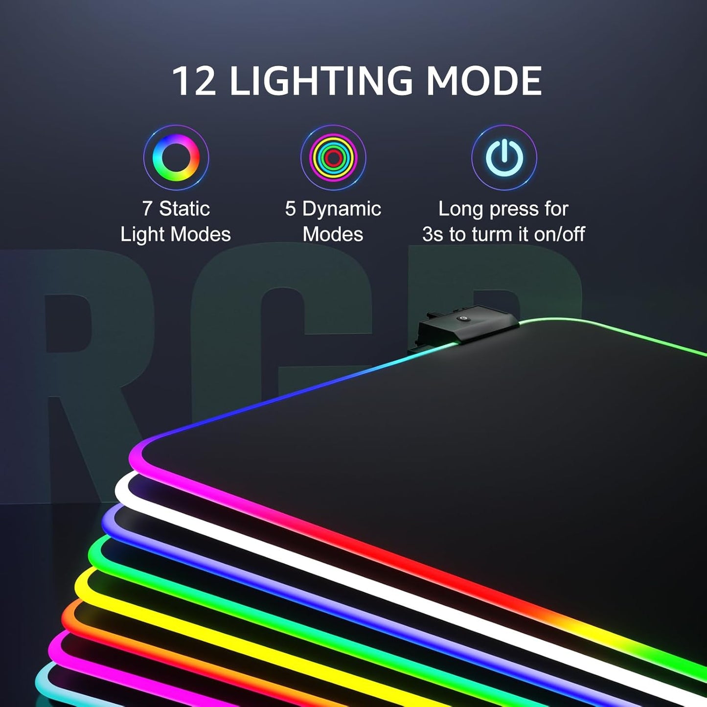 KTRIO Large Gaming Mouse Pad Desk Mat, Superior Micro-Weave Cloth for Precise Mouse Control, Non-Slip Rubber Base, Stitched Edges, Water-Resistant, for Gamer, Office & Home, 31.5" x 11.8" inches