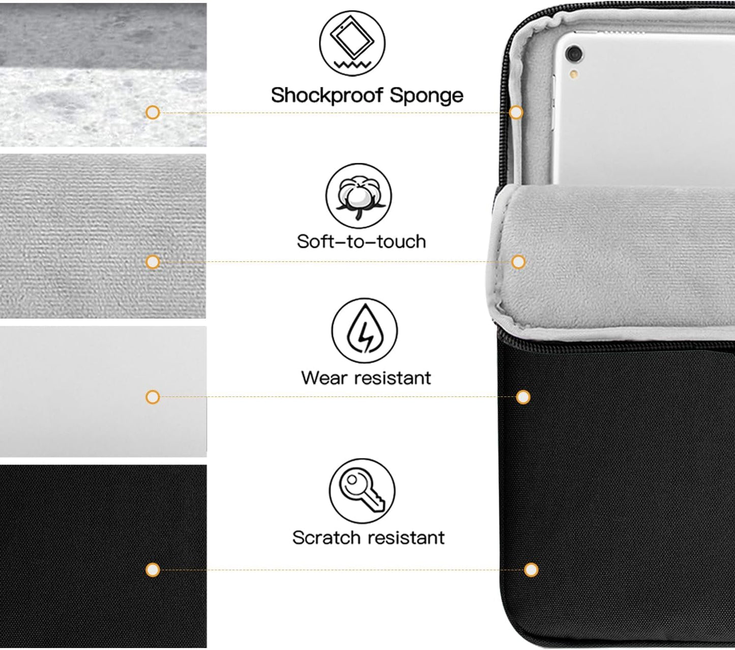 TiMOVO 9-11" Tablet Sleeve Bag for iPad 11-inch A16 2025, iPad 10.9"/10.2"| Air 11 Inch/5th/4th Gen. 10.9", Galaxy Tab A9+/A11Plus 11", Protective Bag Fit Smart Keyboard, Dusty Blue
