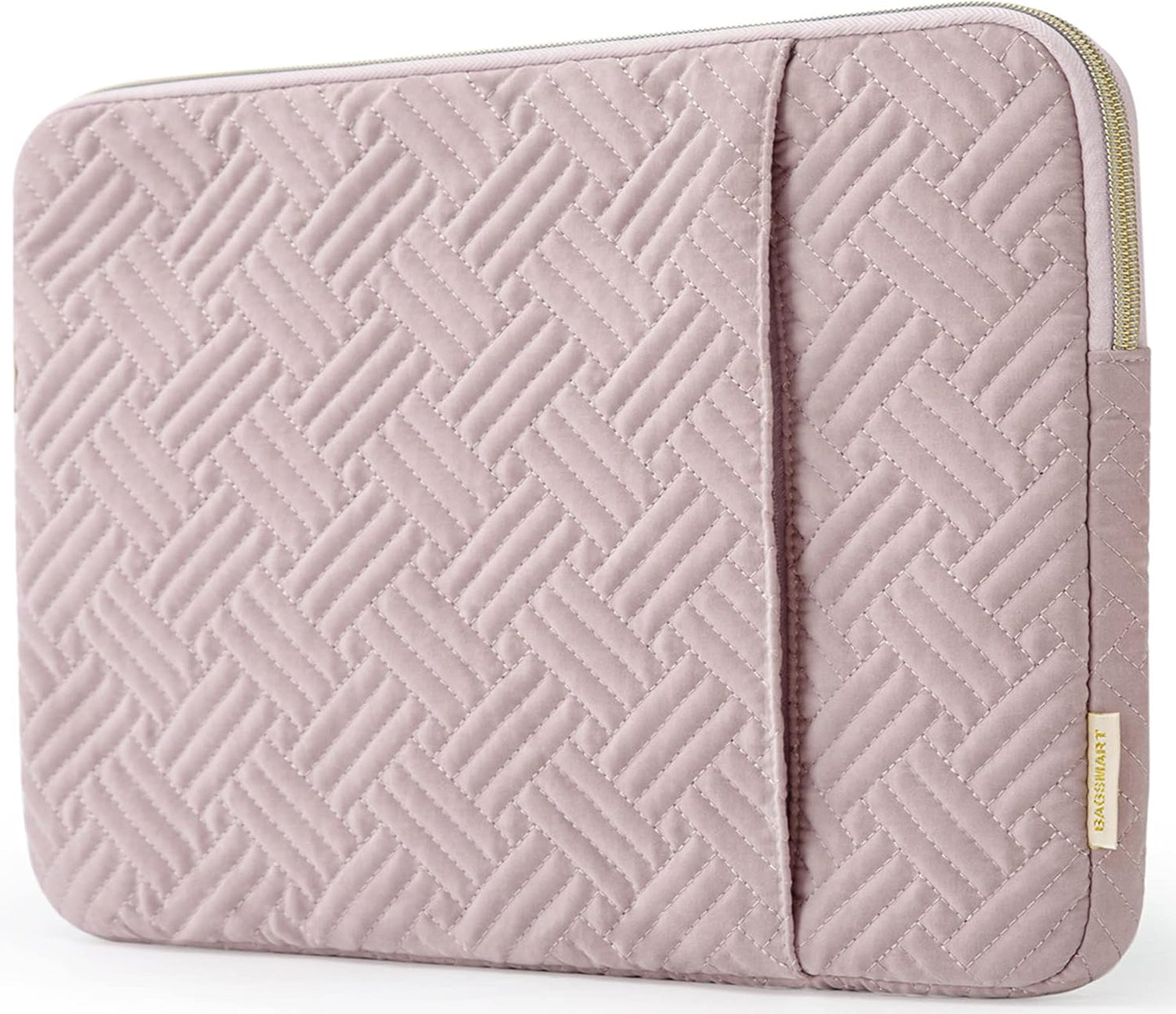 BAGSMART Laptop Sleeve Bag Compatible with MacBook Air/Pro, 13-13.3 inch Notebook, Compatible with MacBook Pro 14 Inch, MacBook Air M2 Sleeve 13 Inch, Repellent Protective Case with Pocket, Pink